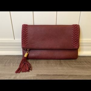 Burgundy Crossbody & Clutch Purse